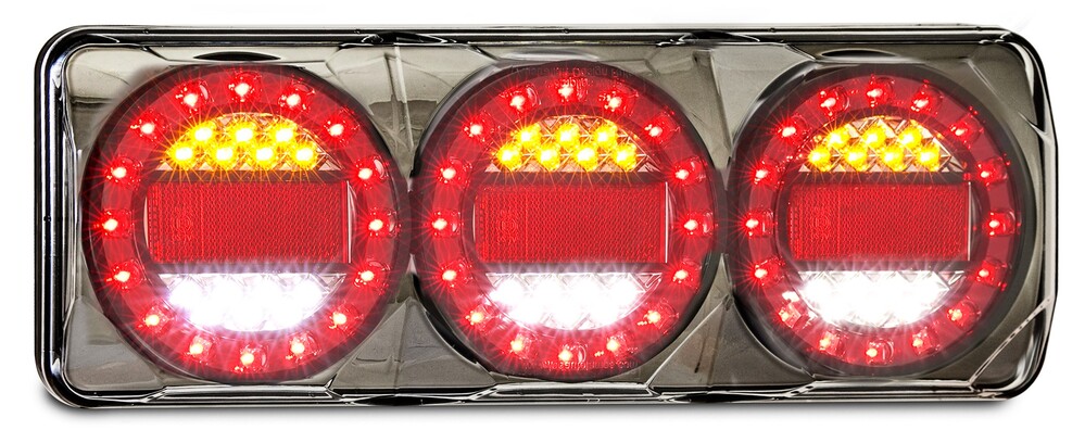Maxilamp Rear Combination Lamps - Amber-White (Without 3M Tape) - Maxilamp Triple