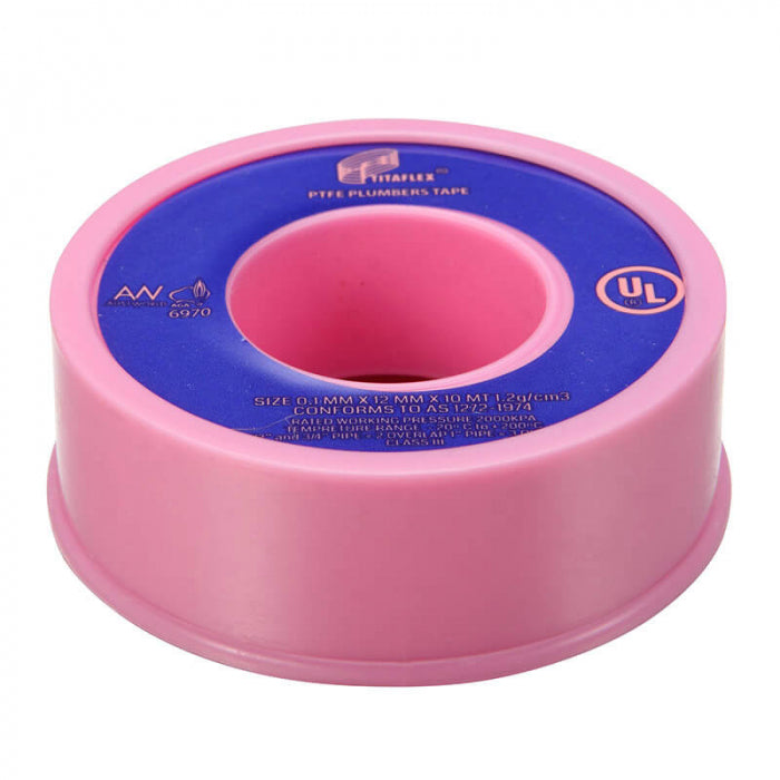 Teflon Tape Pink 12mm x 10m