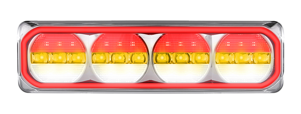 Med Truck/Trailer- Quad Combo Lamp - Amber-Red-White