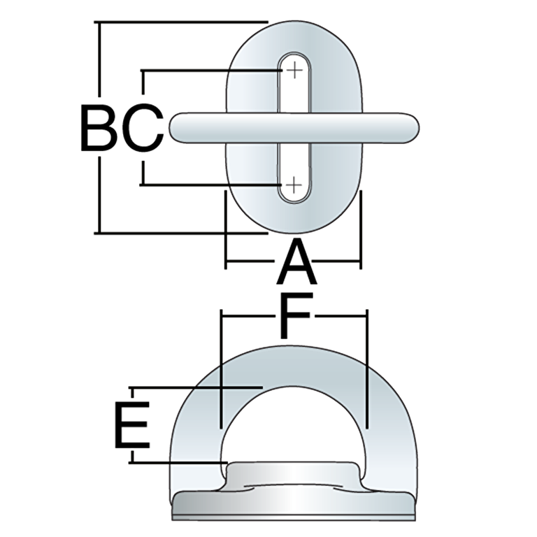 6mm Stainless Steel Low-Load Padeye