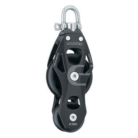 80mm Aluminum Element Fiddle Block - Swivel