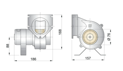 Vetus 90DEG Extractor Fan