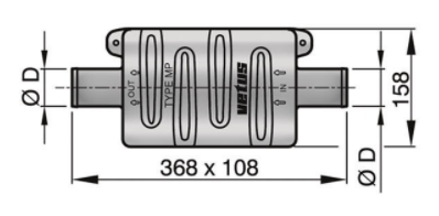 Vetus Exhaust Muffler