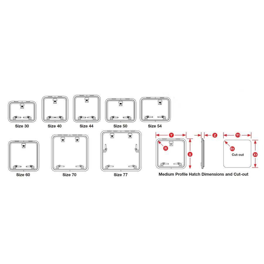Lewmar Medium Profile Hatches
