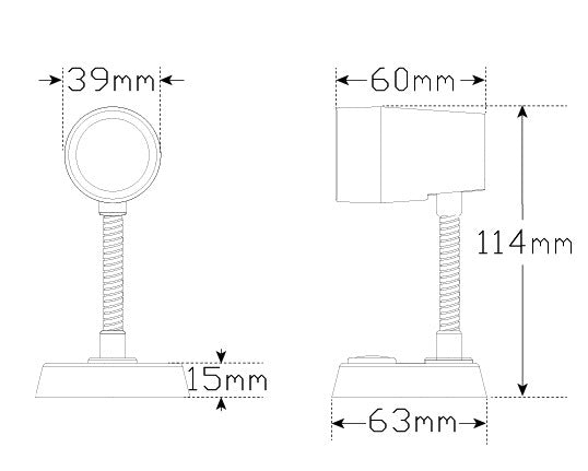 Reading  Lamp with Flexible Extension - RL Series