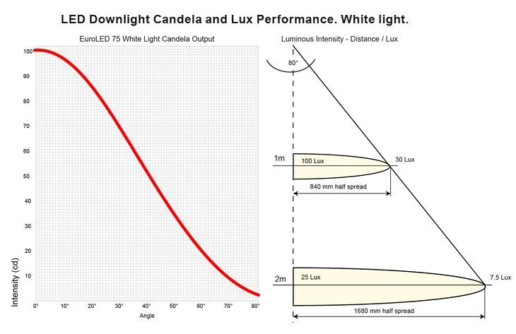 EuroLED 75 White Down Light