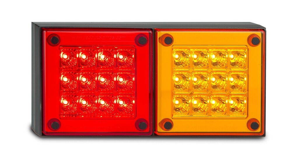 Double Rear Lamp - Amber-Red - Economical Design - 275 Series