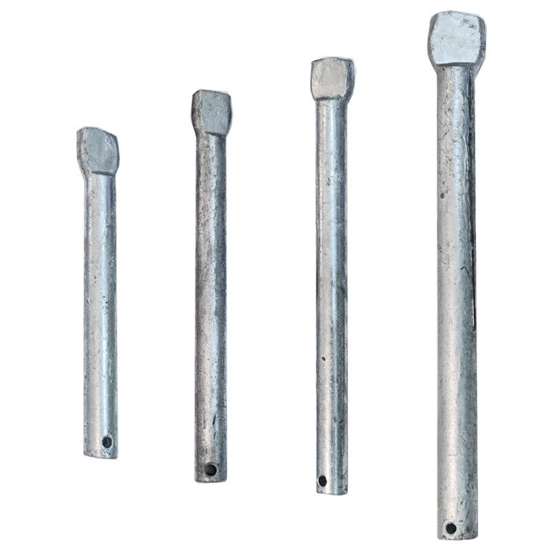 Galvanised Roller Spindle - Single Flat End