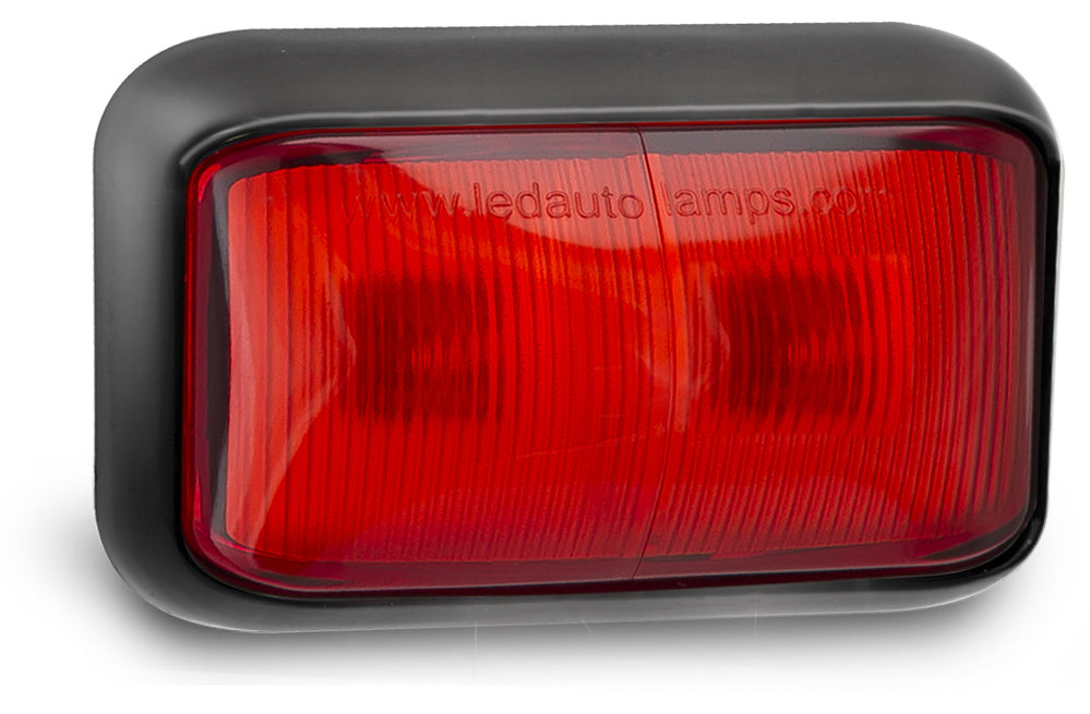 Marker Lamps - Bracket Mount Clip in Lens - Red - 58 Series