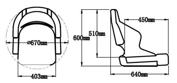 Admiral Compact Helmsman Seat