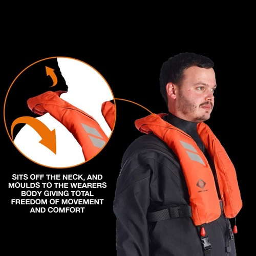 Crewsaver - Seacrewsader 290N Solas 3D Lifejacket - Heavy Duty, Automatic, Harness With Hood